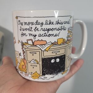 Vintage 1984 American Greetings Stoneware  Coffee Mug Funny Office / Work Mug